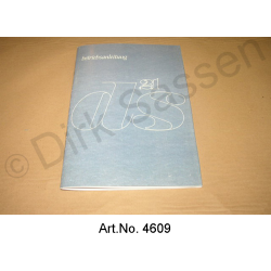 Instrucciones de funcionamiento, DS 21, modelo año 10/1968 a 09/1969, reimpresión, semiautomática