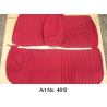 Seat covers, Pallas, suede, front seats and back seat, longstepped, backrest cover imitation leather white, not mounted