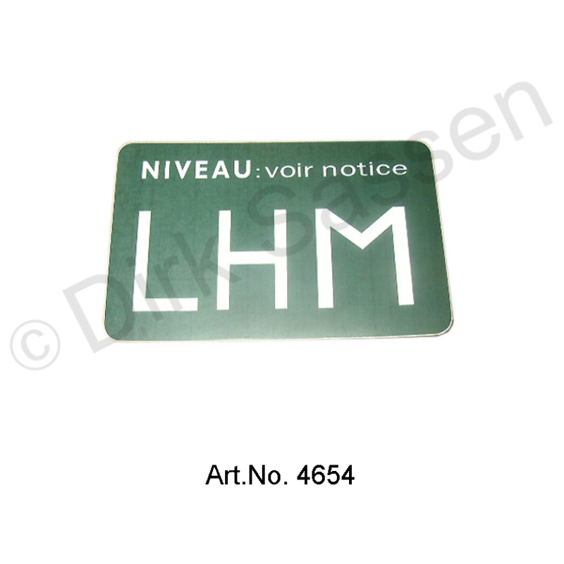 Pegatina, LHM, ´niveau voir notice`