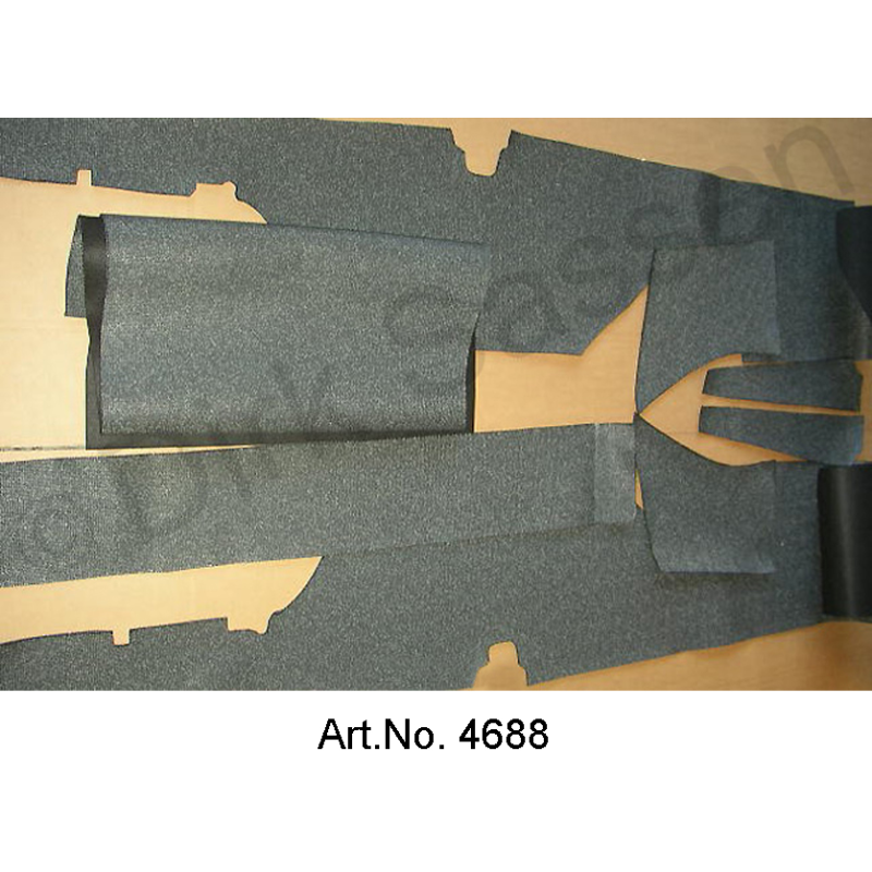 Covering for interior, linoleum, gray, complete, Non Pallas, Sedan