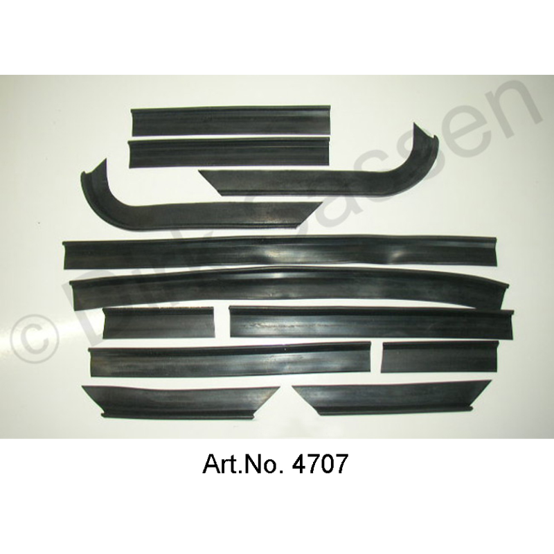 Set joint en caoutchouc, sur le cadre avant, complet