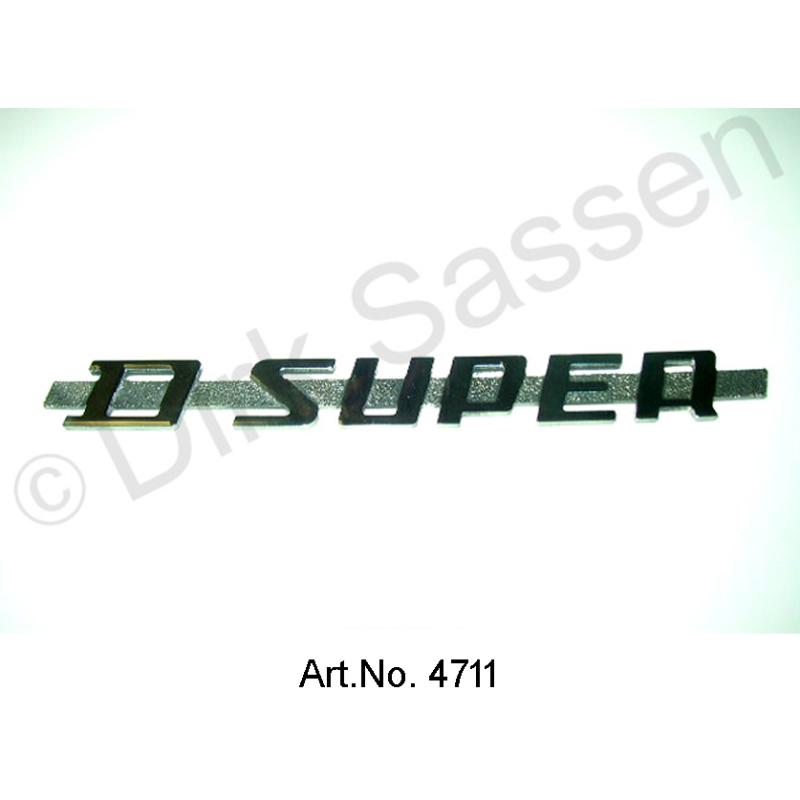 Monogram, 'D Super', belettering