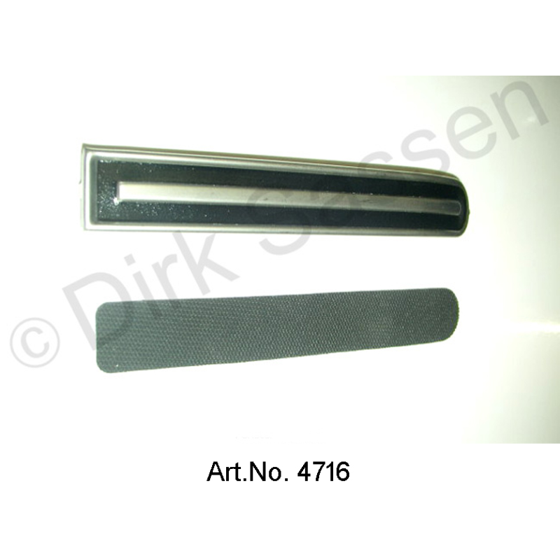 Chrome trim, for accelerator with rubber damping
