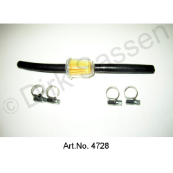 Tuyau d'essence avec filtre et 4 colliers de serrage