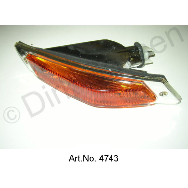 Turn signal, plastic, from 1969, orange, left