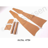 Interior, leather, light brown, complete, seats mounted with headrests, door trim and center armrest, replacement part