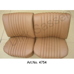 Interior, leather, light brown, complete, seats mounted with headrests, door trim and center armrest, replacement part