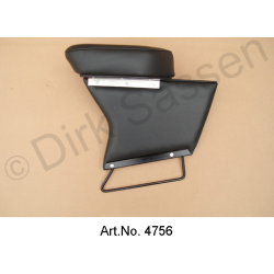 Interior, leather, black, complete, seats upholstered with headrests, door trim and center armrest, replacement part