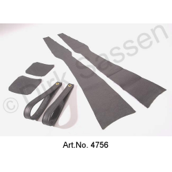 Innenausstattung, Leder, schwarz, komplett, Sitze aufgezogen mit Kopfstützen, Türverkleidungen und Mittelarmlehne, AT
