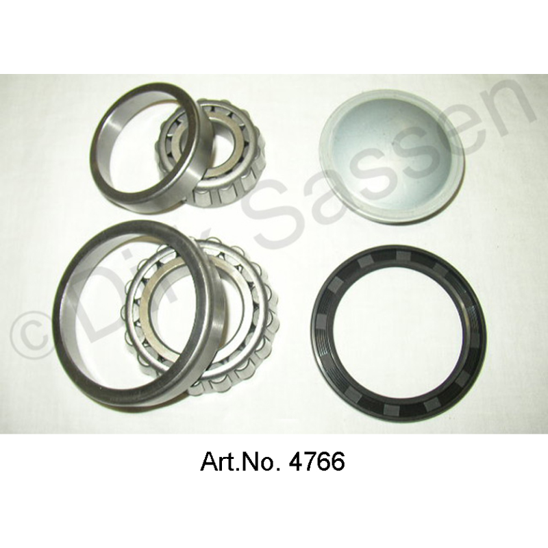 Reparatieset voor wiellagers, 4 stuks, binnenste en buitenste wiellager, vetdop, keerring