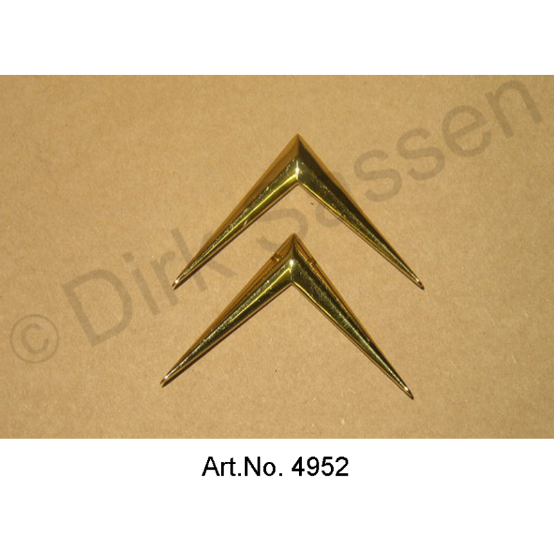 Citroen angle, pair, gold, for Pallas version