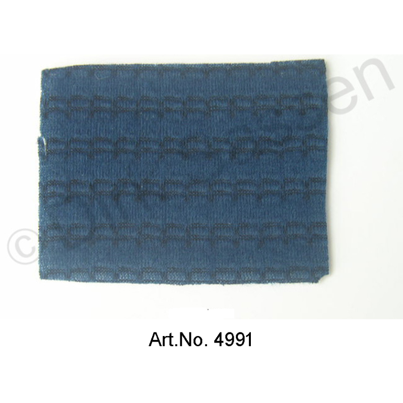Tissu, Pallas, 'raye`, du 09/1973, bleu, largeur de 1,4 mètre, par mètre