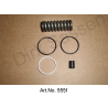 Koppeling hulpcilinder revisieset met 2 rubberen ringen vierkant 22,5 x 3 mm, met teflon-ring en veer
