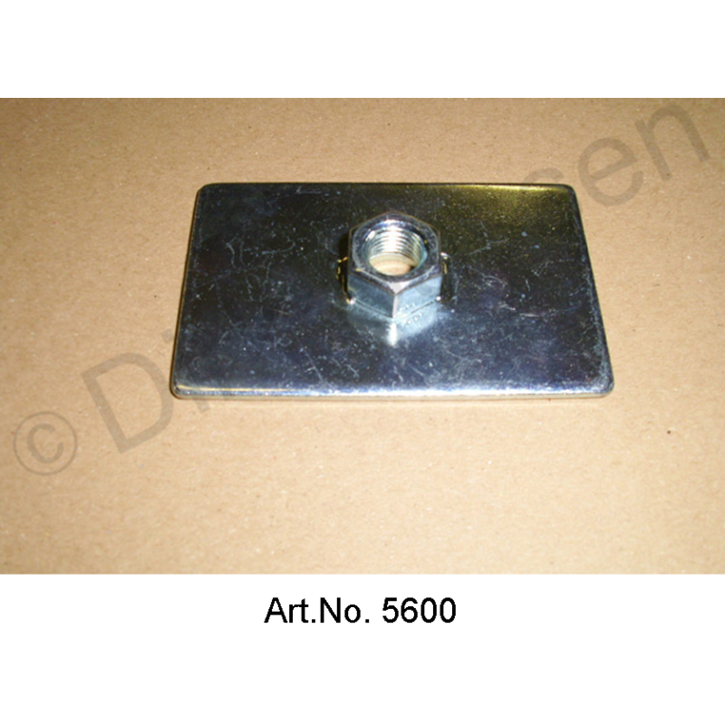 Placa base para cinturón automático, grande, con rosca, 80 x 50 mm