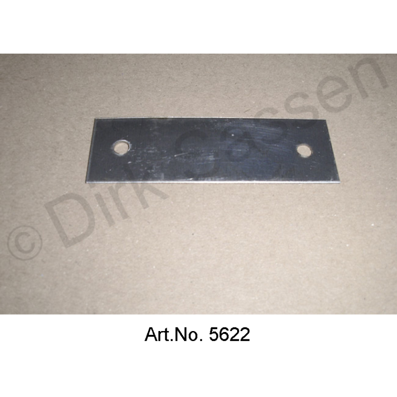 Plaatstrook voor spatlappen, spatschermkleppen, roestvrij staal, wielkast, voorzijde