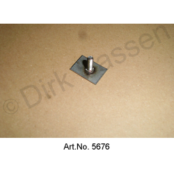 Vasthoudplaat voor decoratieve strip, met tapeinden, voor smalle trim, Cabriolet