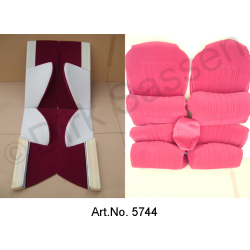 Binnenbekleding, set stoelhoezen en portierbekleding, rood, niet-pallas (let op: chroomversiering apart)