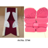 Binnenbekleding, set stoelhoezen en portierbekleding, rood, niet-pallas (let op: chroomversiering apart)