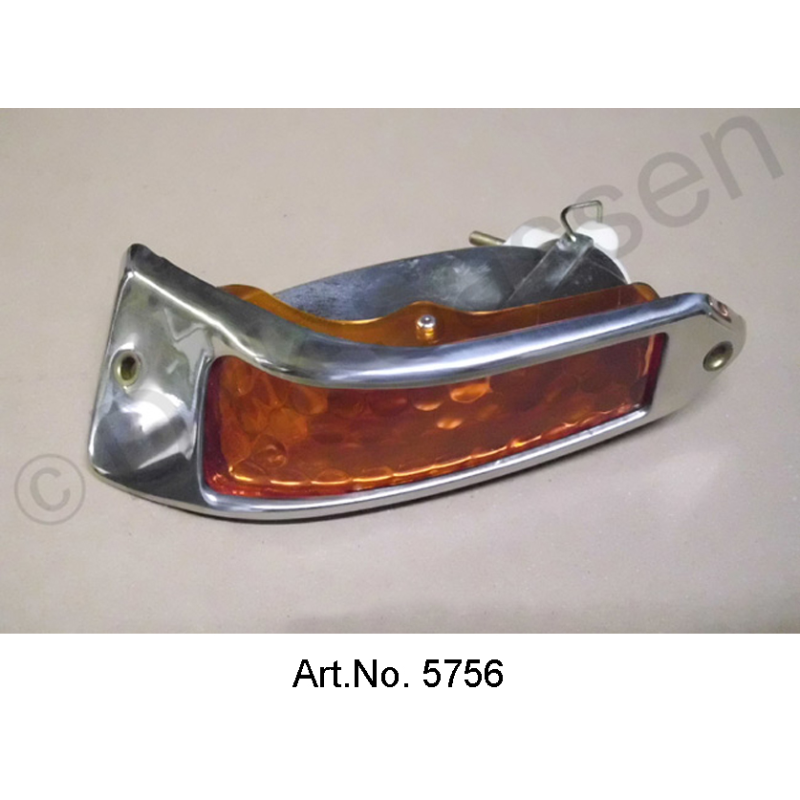 Richtingaanwijzer, Pallas, oranje, links, tot 1967, met chromen frame, reproductie