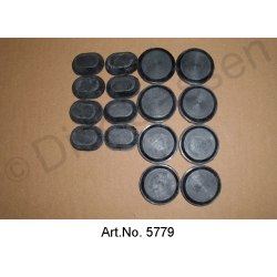 Set di tappi per porte, completo (8 x ovale, 8 x rotondo)