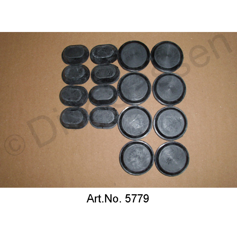 Set di tappi per porte, completo (8 x ovale, 8 x rotondo)