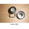 Button, for choke cable, with counterholder and chrome trim, mint condition