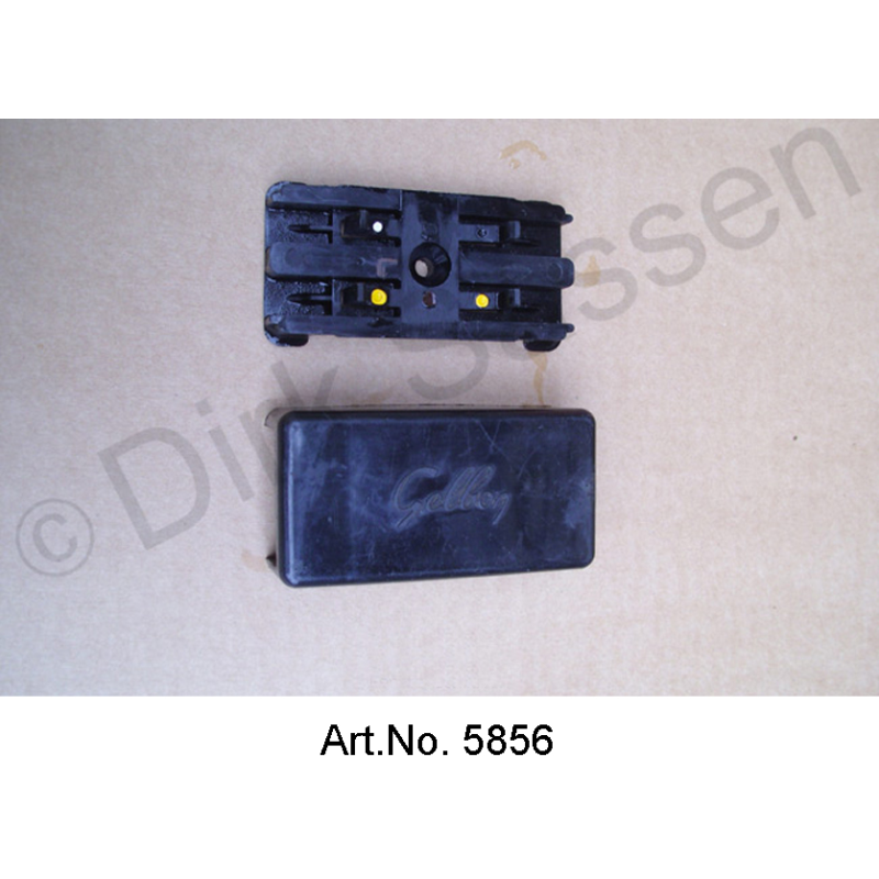 Caja de fusibles, negro, para 2 fusibles, impecable