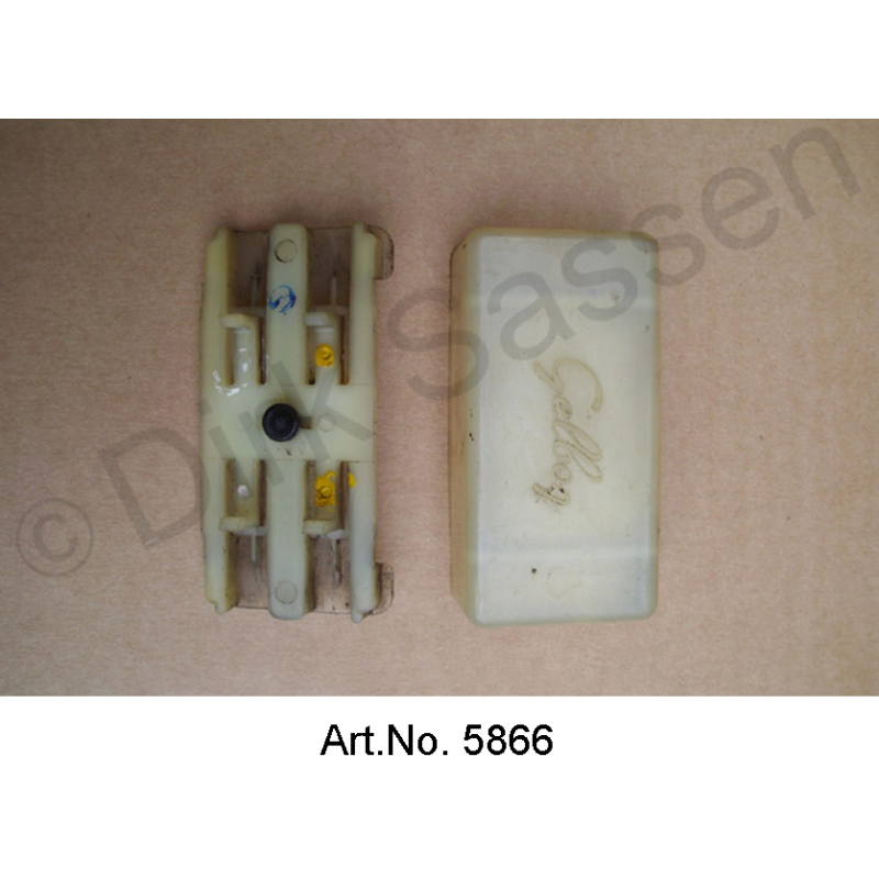 Scatola dei fusibili, bianca, per 2 fusibili, ottime condizioni