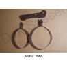 Set beugels voor luchtslang, 3-delig, voor spatborden, links en rechts, uit 1967, bruin, gepoedercoat, nieuwstaat