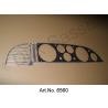 Dashboard board, with new frame, for round special fittings Jaeger, until 1969