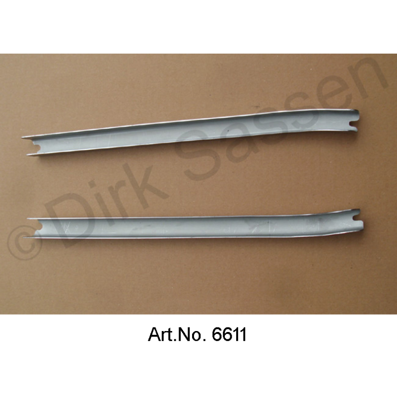 Guide di guida sul telaio dei cristalli posteriori, sinistra e destra