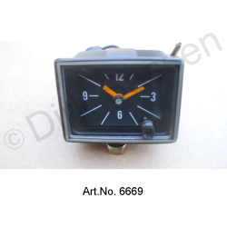 Watch, newly made, from 1969, with black frame, electronic movement
