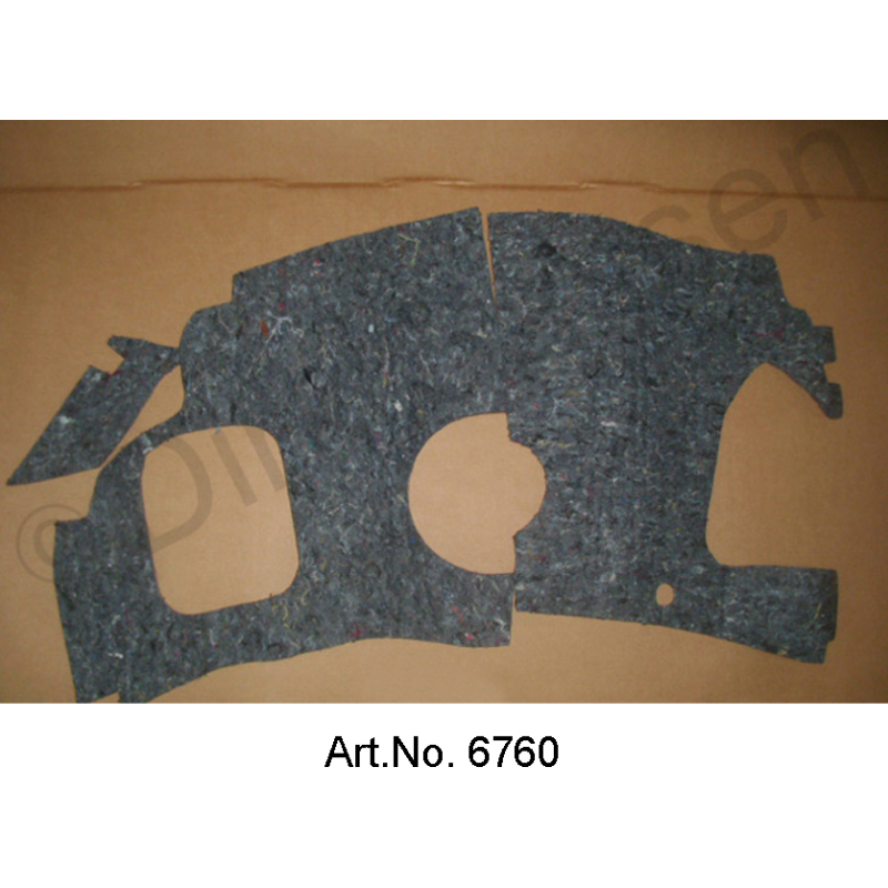 Compartimento de motor, aislamiento, 3 piezas, para art. n.º 6615 o art. n.º 6616