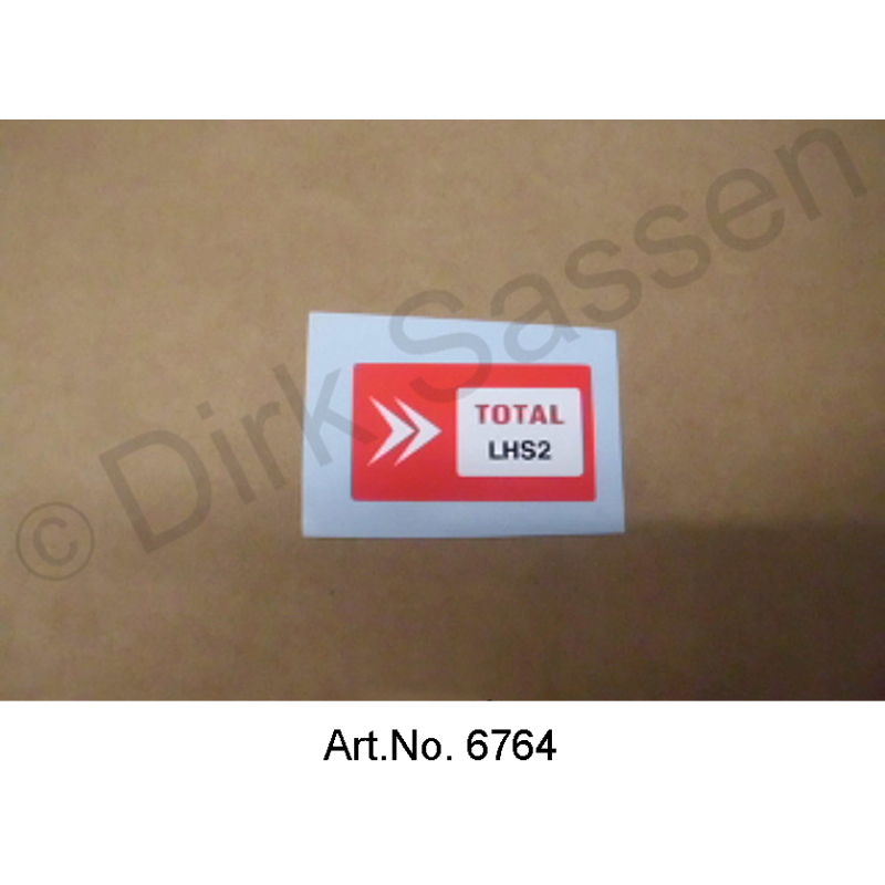 Sticker, 'Total', rood, LHS2