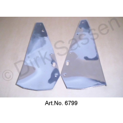 Set binnenpanelen voor motorkap, aluminium, gepolijst