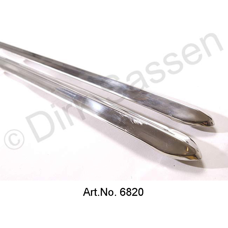 Lijstwerk, lang, treeplank, spatborden, achter, onder, inox, links