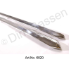 Lijstwerk, lang, treeplank, spatborden, achter, onder, inox, links