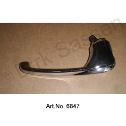 Poignée de porte intérieure chromée à l'arrière gauche, levier court, noir, 73 mm, pièce de rechange