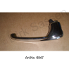 Door handle, inside, chrome-plated, rear, left, short lever, black, 73 mm, replacement part