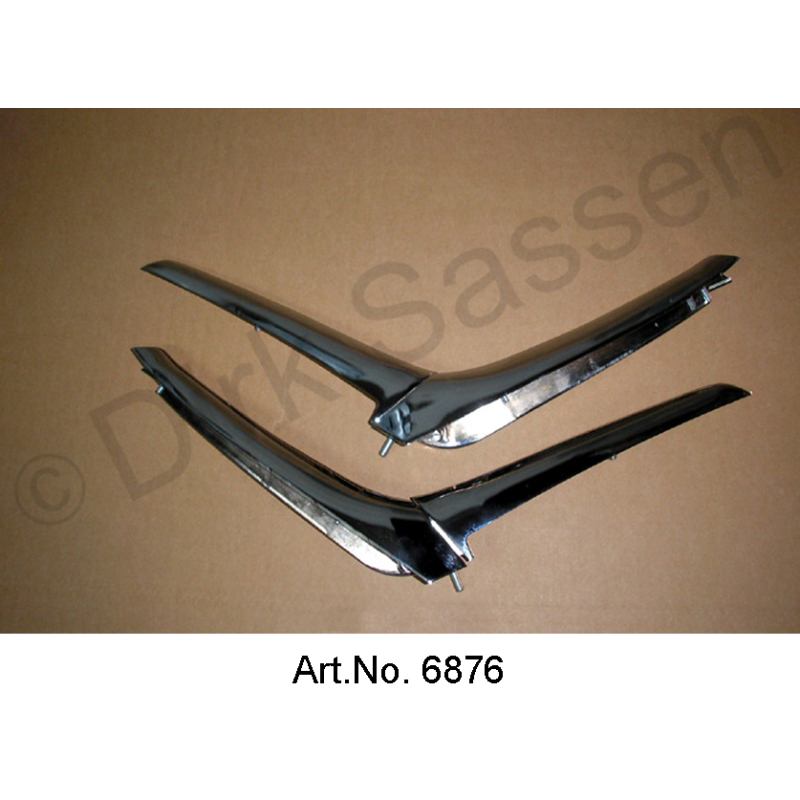 Bisagra de puerta trasera, par, cromado, de nueva fabricación