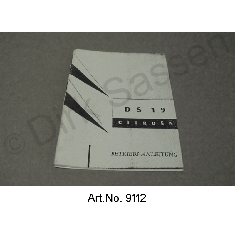 Instrucciones de servicio, DS 19, Edición 02/1962