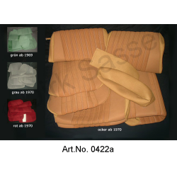 Seat covers, Pallas, velours, front seats and back seat, not mounted
