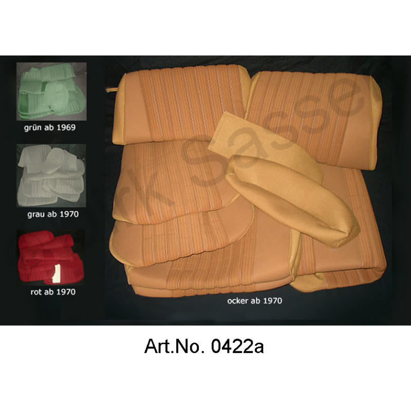 Seat covers, Pallas, velours, front seats and back seat, not mounted