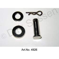 Perno de puerta, con aro y arandelas, Pallas, niquelado
