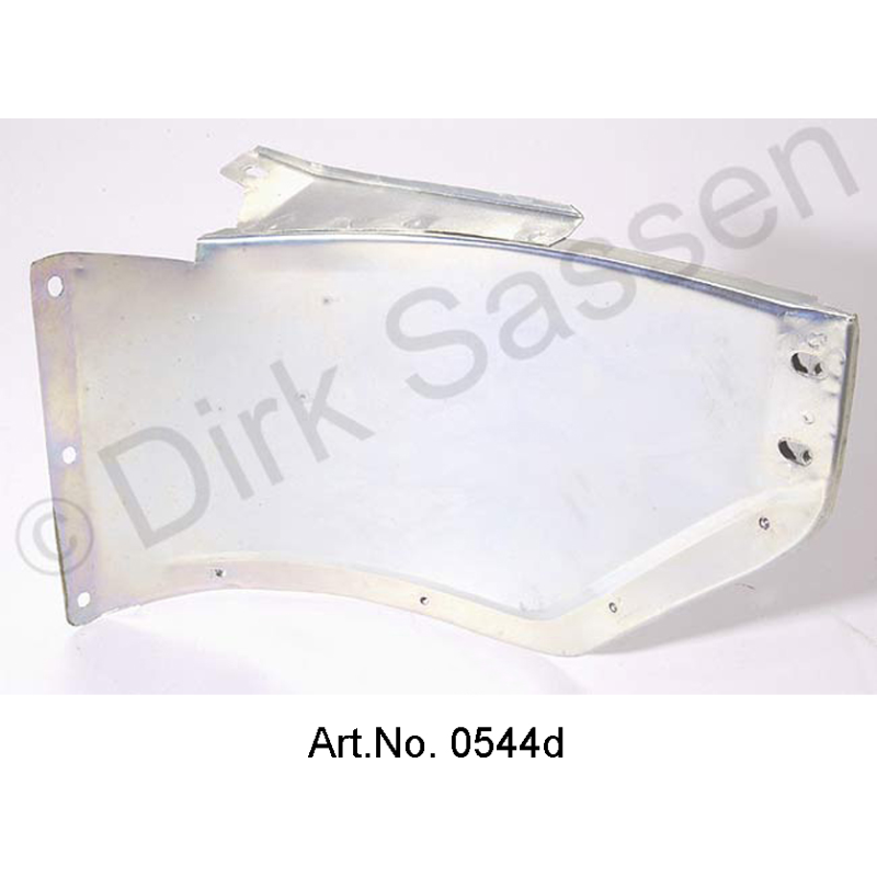 Splash plate for front bumper, right, metal, from 1967