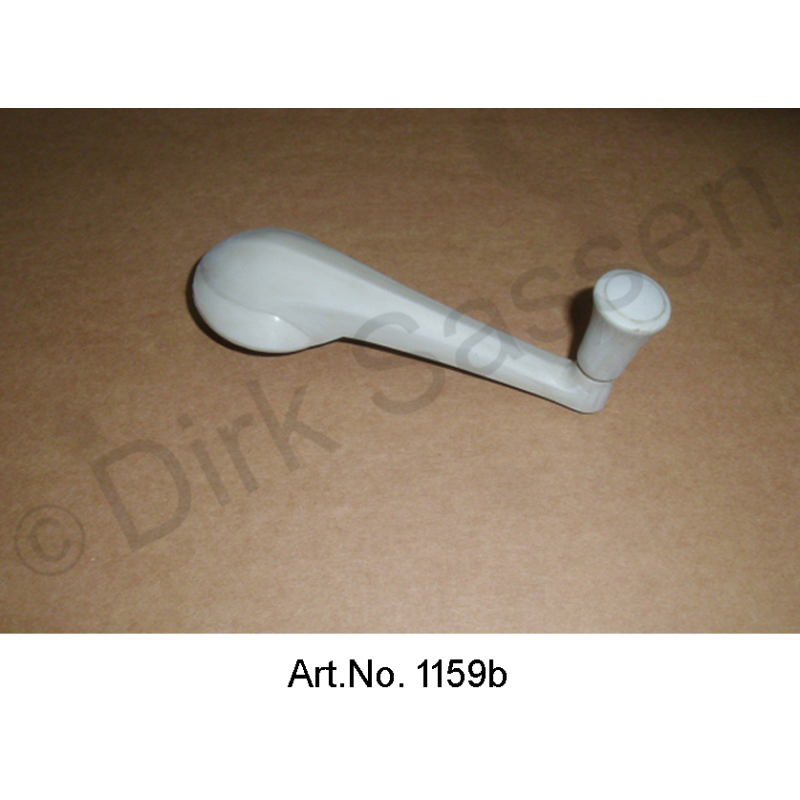 Manivelle de vitre, plastique, gris clair, état neuf