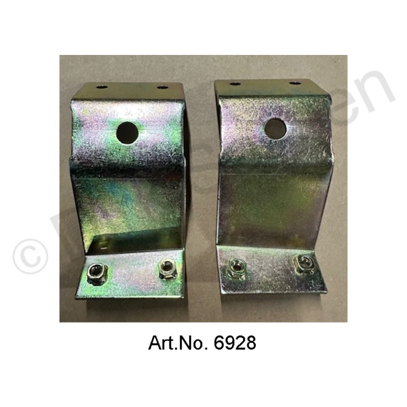 Reversing lights, brackets, pair, yellow chromated