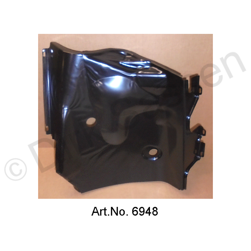 Cover plate, front, right, newly manufactured