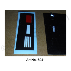 Sticker set, display for water temperature, 2-part