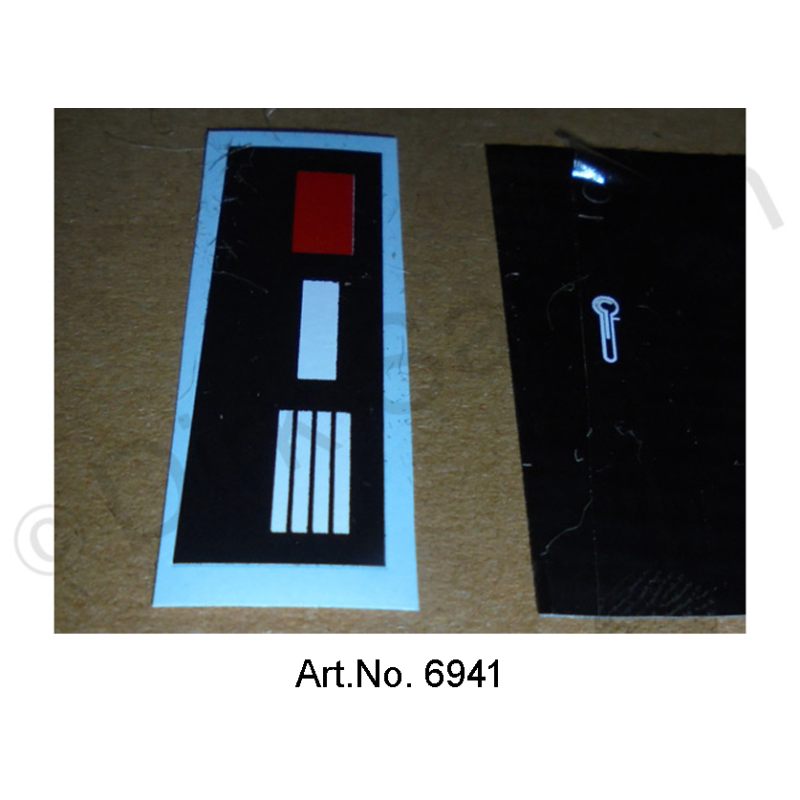 Sticker set, display for water temperature, 2-part